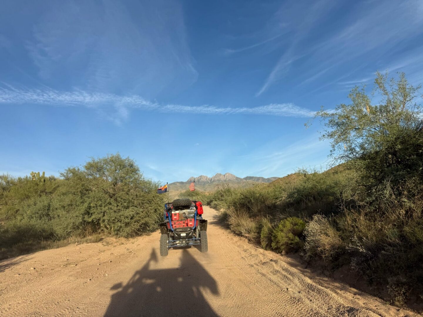 Off-road buggy on desert trail